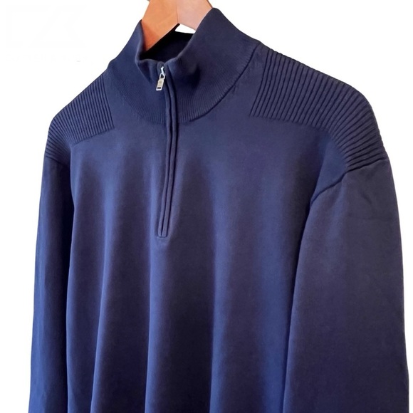 Cutter & Buck Quarter Zip Pullover Long Sleeve Sweater Navy Blue Medium MCS07544 - Picture 3 of 14